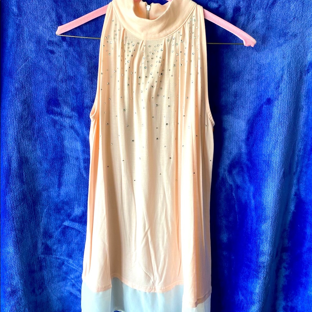 Bell Dino Sleeveless tank w/ rhinestones pink SM